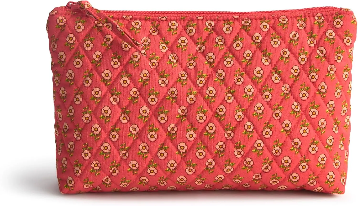 Vera Bradley Premium Cotton Medium Pouch, Tiny Poppies