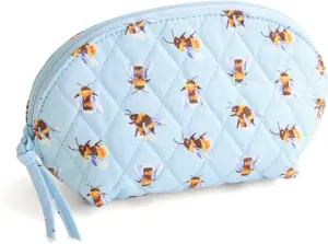 Vera Bradley Premium Cotton Mini Dome Cosmetic Makeup Bag, Bee's Knees