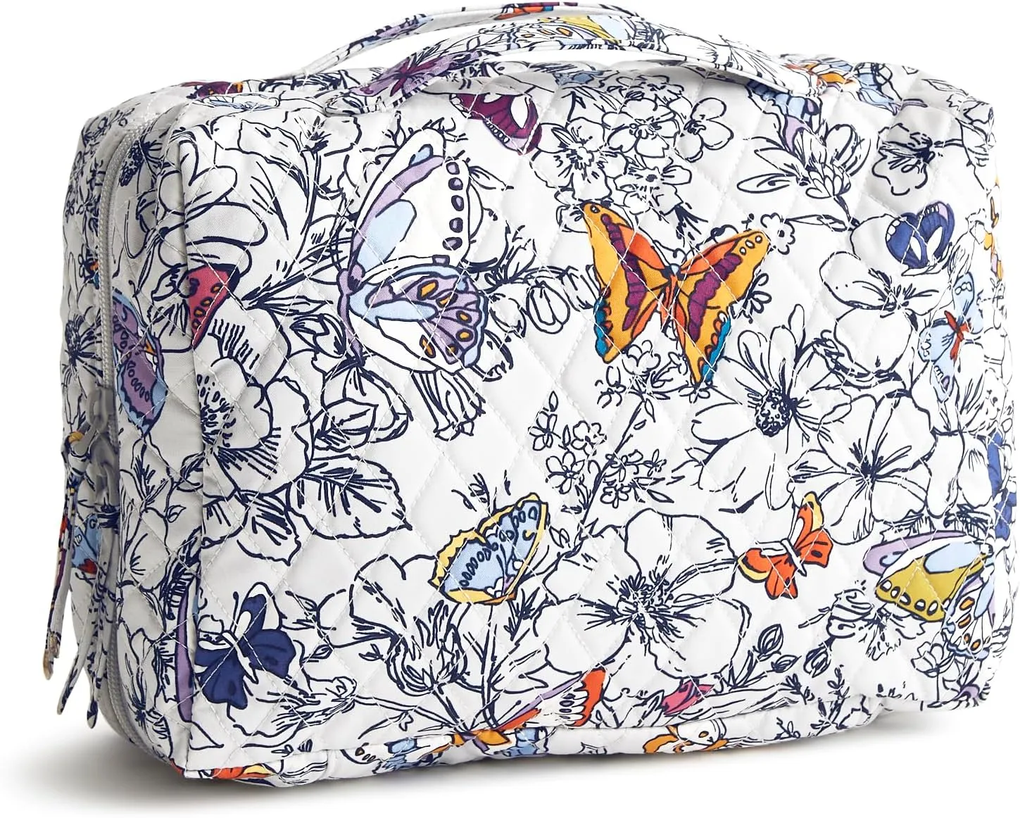 Vera Bradley Women's Premium Cotton Lay Flat Travel Organizer, Wing   Bloom, One Size