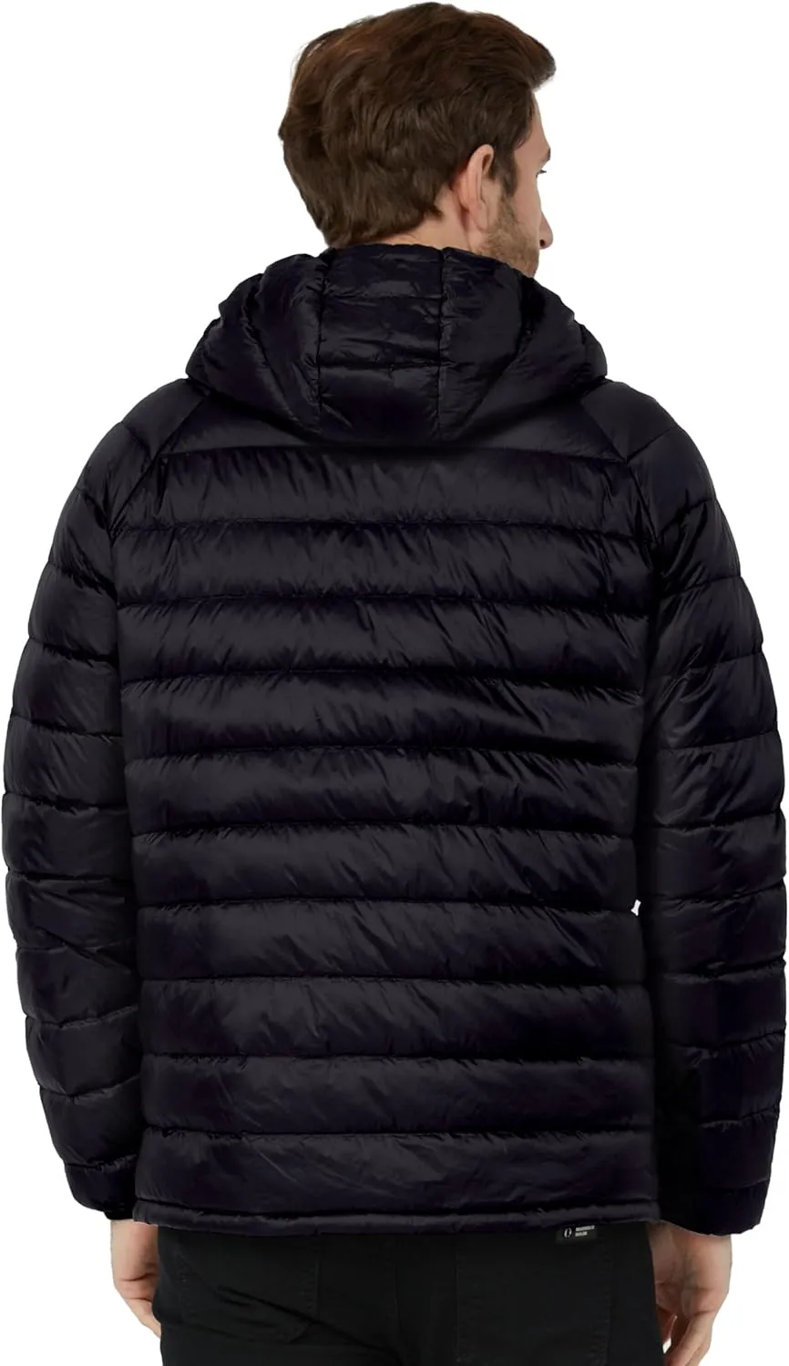 wantdo Men's Lightweight Winter Jackets Warm Puffer Jacket Quilted Winter Coat with Hood