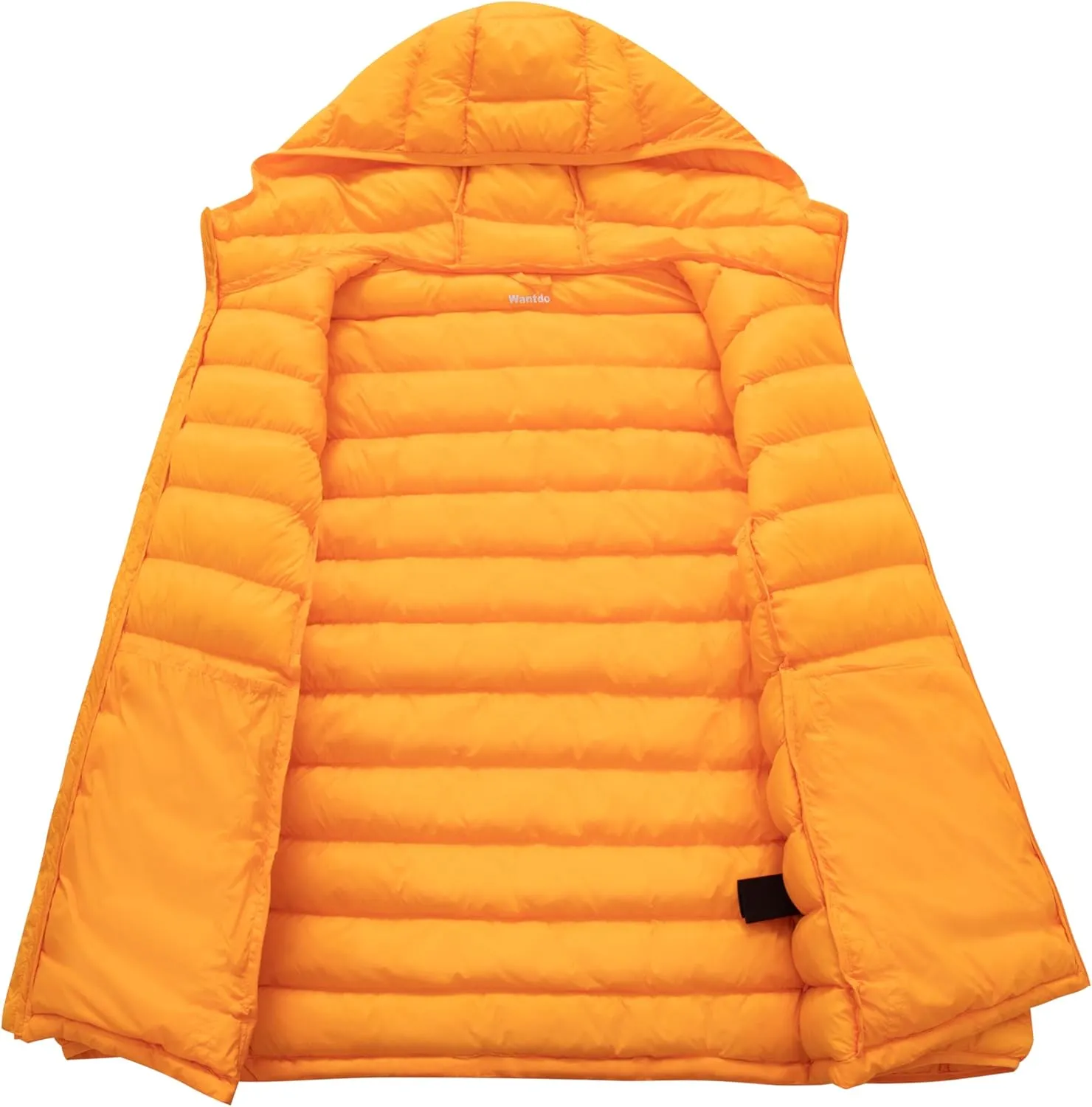 wantdo Men's Lightweight Winter Jackets Warm Puffer Jacket Quilted Winter Coat with Hood