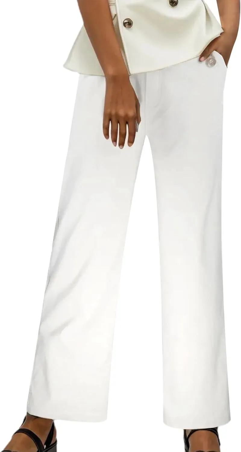 Wide Leg Linen Pants Linen Pants Women high Waisted Cropped Womens Jeans Bootcut high Waisted Casual Loose Womens Capris for Summer Jeans Maxi Day Trendy July Track Pants Women Womens Grey