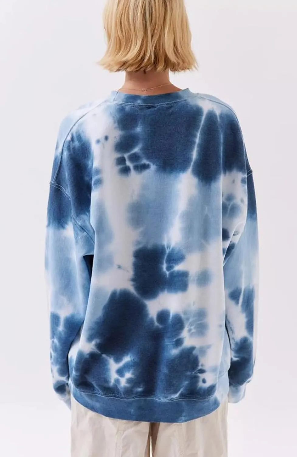 Winioder Women Y2K Heart Tie Dye Oversized Sweatshirt Long Sleeve Crewneck Color Block Pullover Tops Casual Loose Sweatshirts