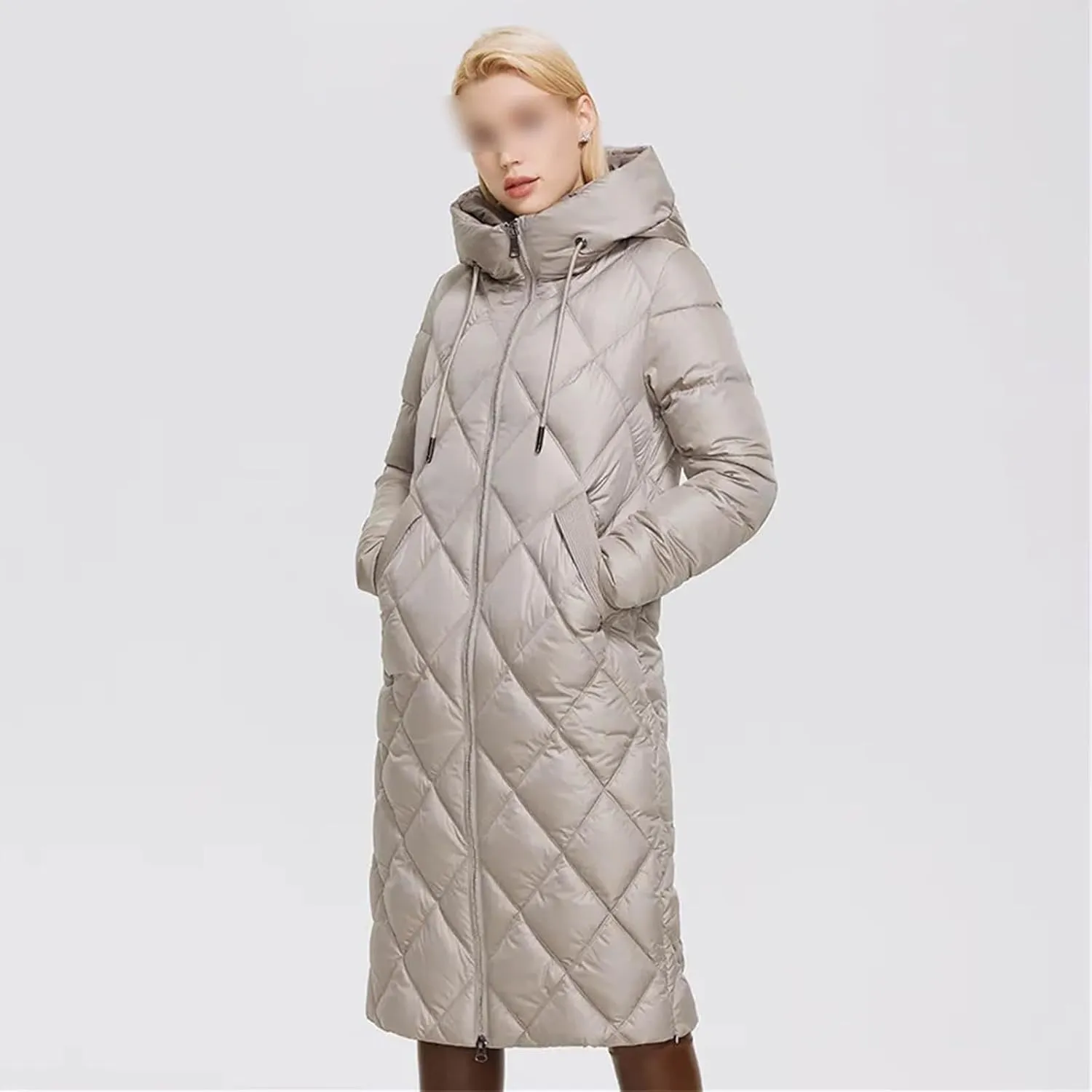 Winter Women Jacket Lengthened Style Padded Parka Thickened Warm Cotton Coat