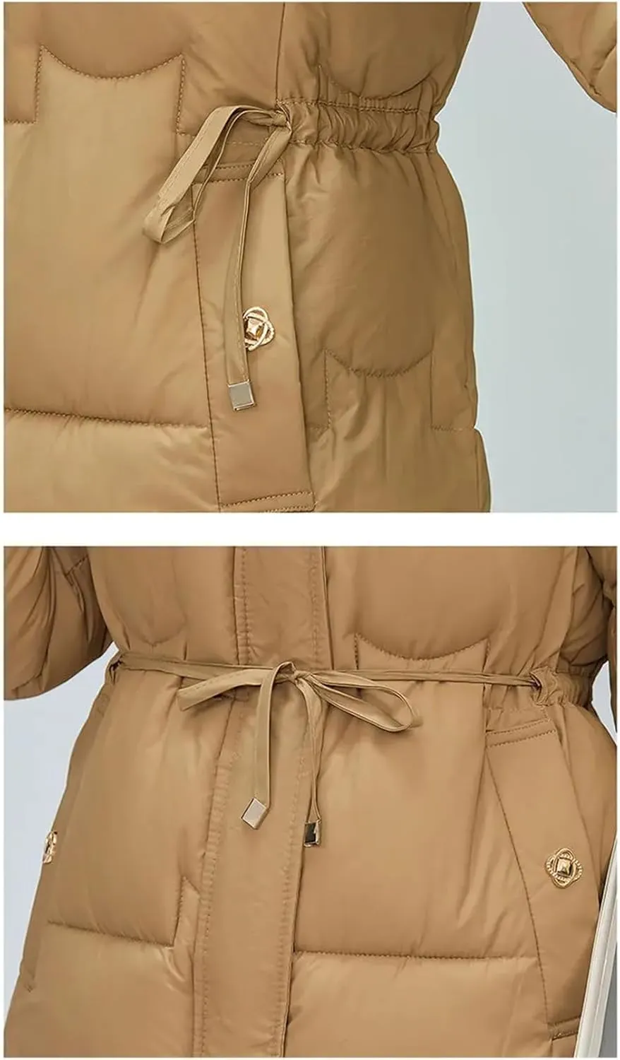 Woman Cotton-Padded Jacket Winter Warm Cotton-Padded Jacket Slim Loose Hooded Coat