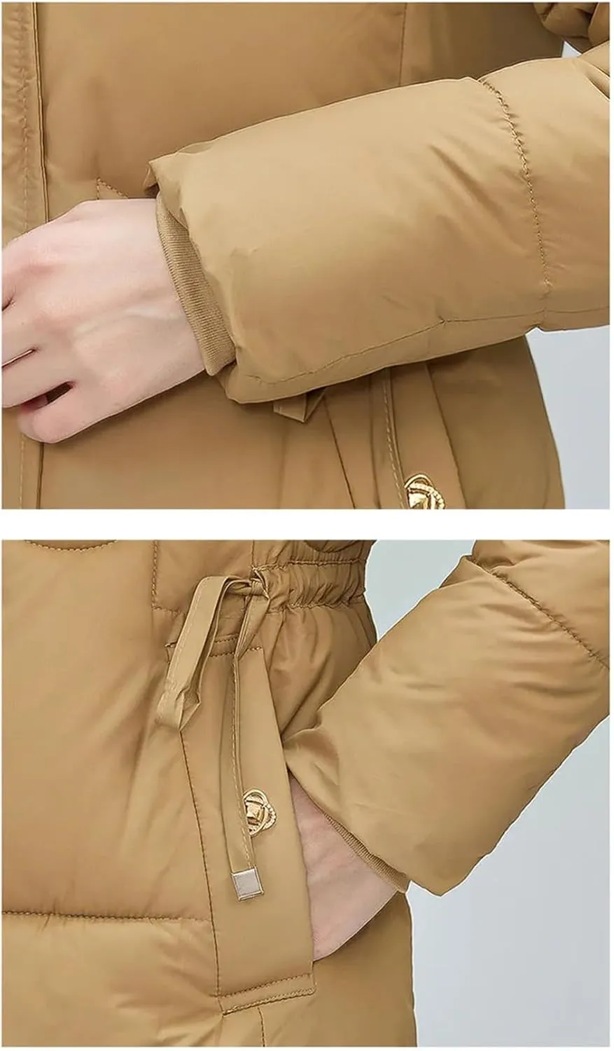 Woman Cotton-Padded Jacket Winter Warm Cotton-Padded Jacket Slim Loose Hooded Coat