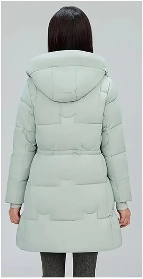 Woman Cotton-Padded Jacket Winter Warm Cotton-Padded Jacket Slim Loose Hooded Coat