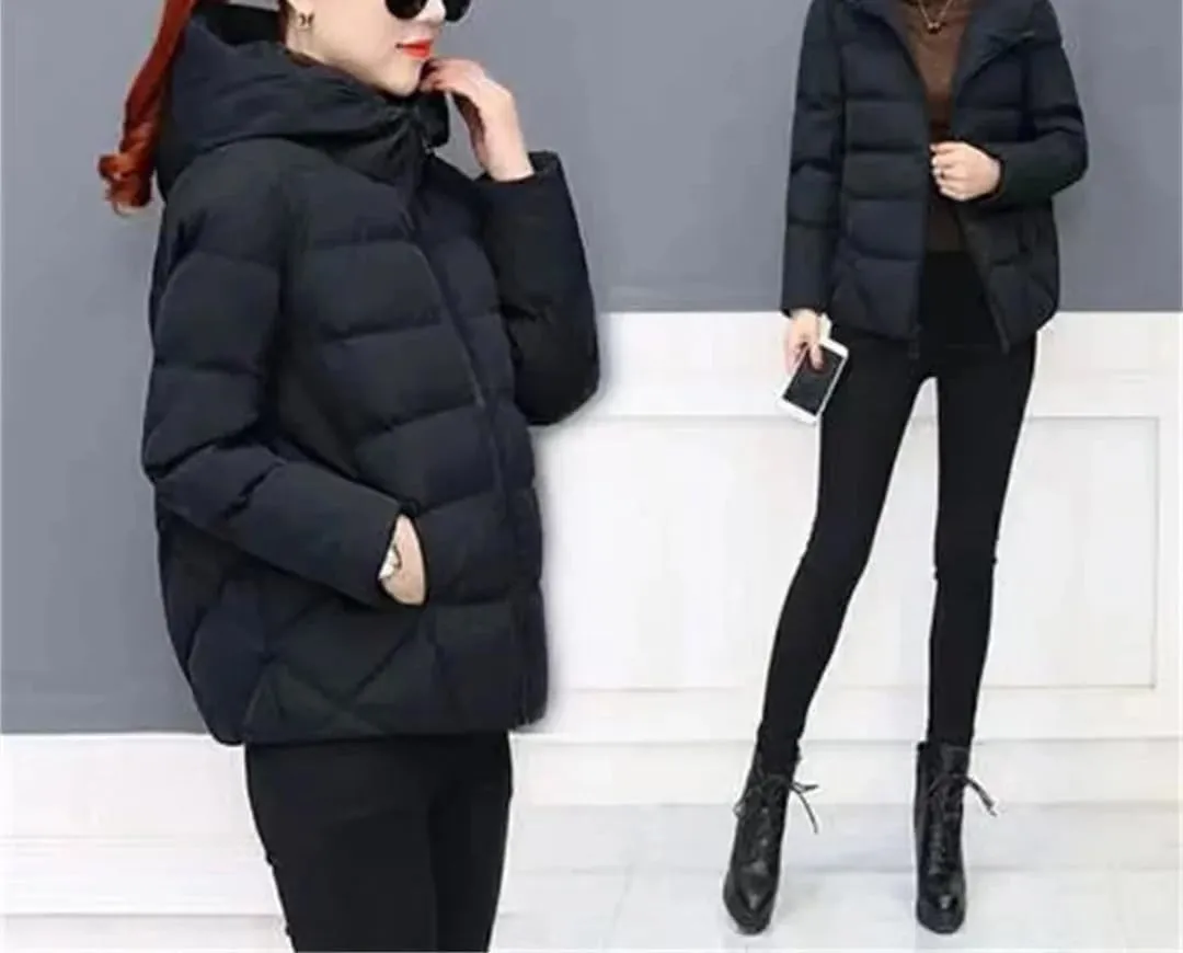 Women Down Cotton Padded Coat Autumn Winter Slim Short Hooded Warm Thicken Jackets