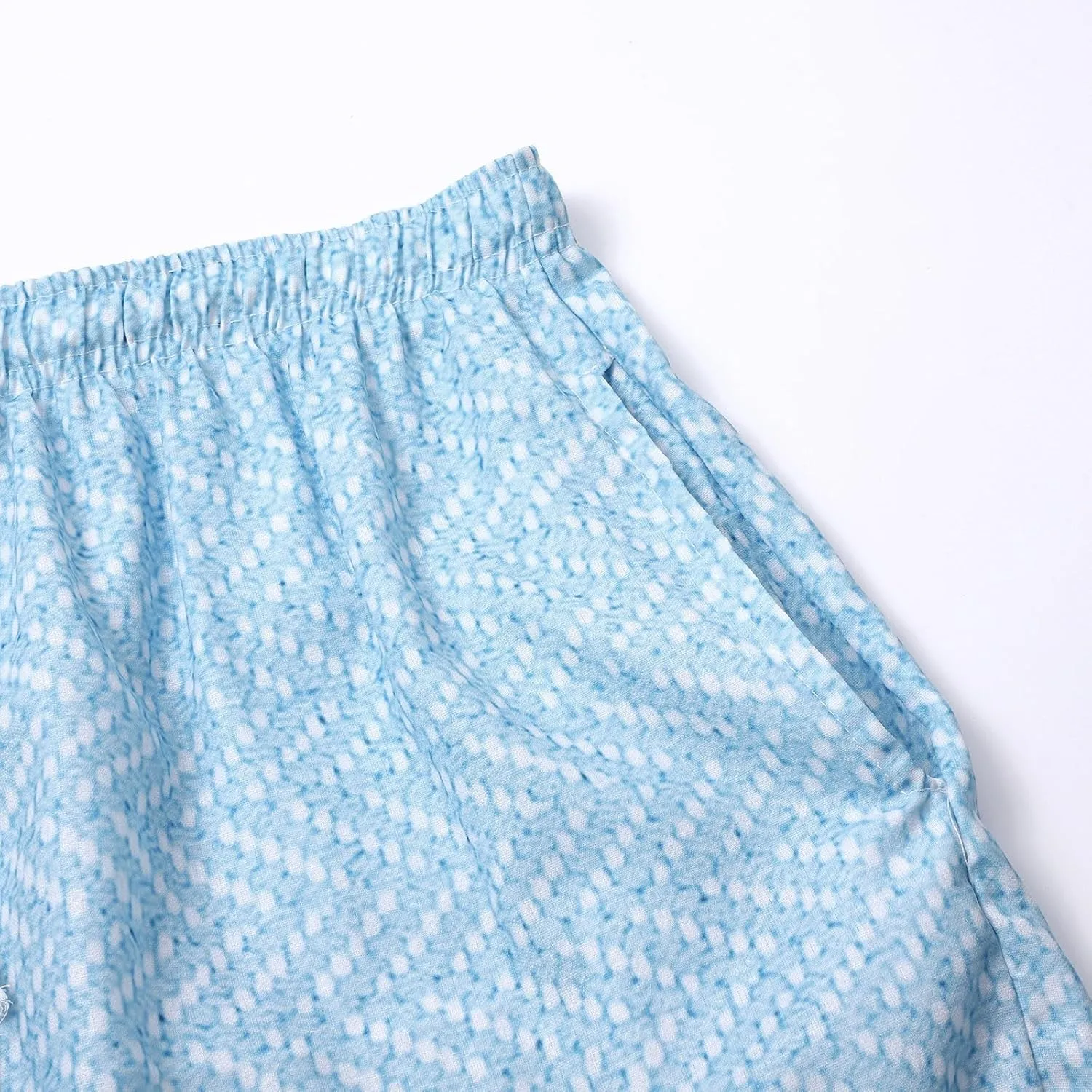 Women Linen Pants Waist Pants Drawstring Capri Pants with Pockets Wide Leg Cropped Elastic High Waist Comfy Loose