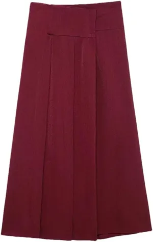 Women Midi Skirt Slim Fit Invisible Zip Skirt, High Waist Female Casual Long Skirts.