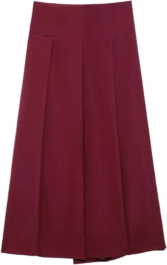 Women Midi Skirt Slim Fit Invisible Zip Skirt, High Waist Female Casual Long Skirts.