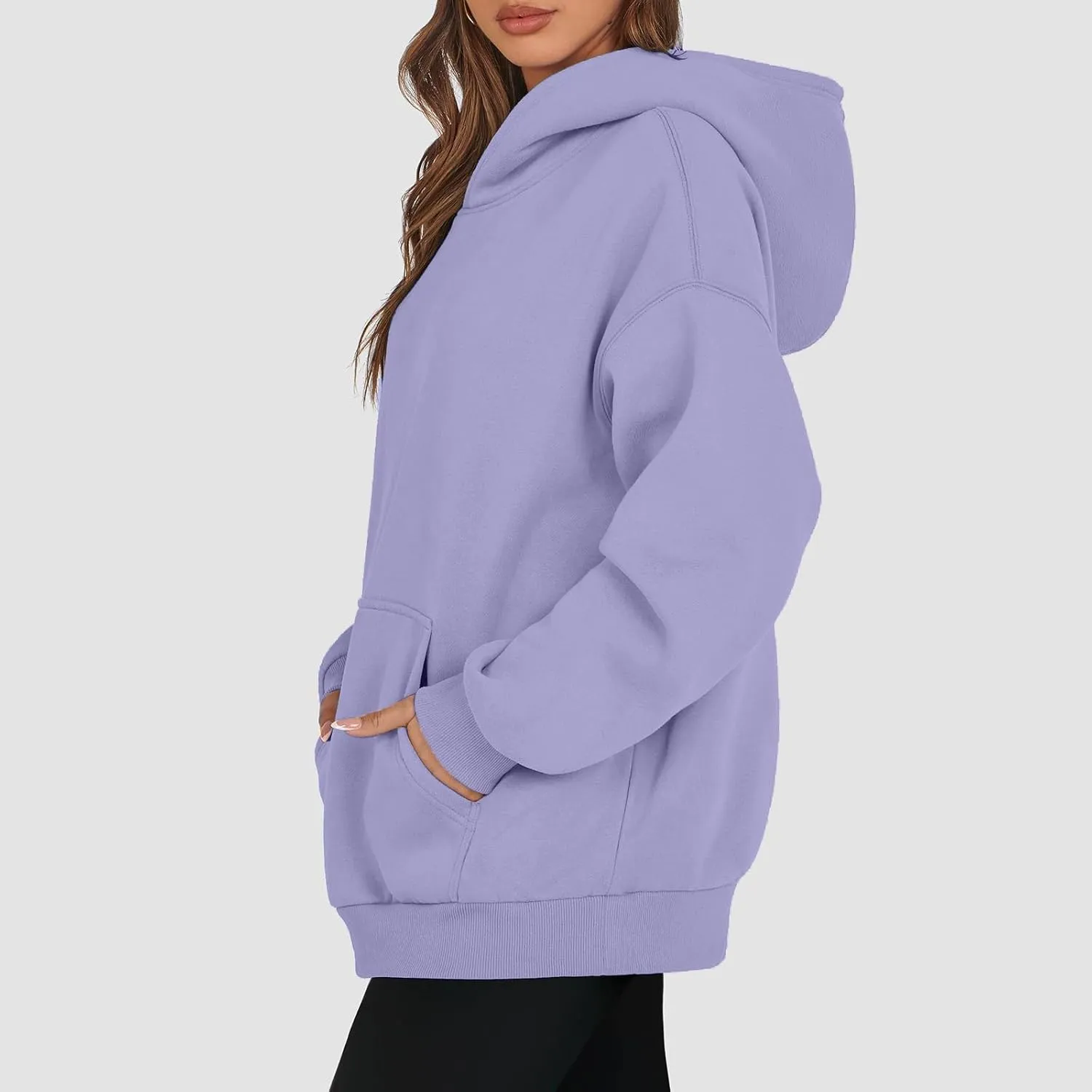 Women Oversized Hoodie Fleece Sweatshirts with Pockets Casual Loose Y2K Hoodie Long Sleeve Comfort Colors Sweatshirts
