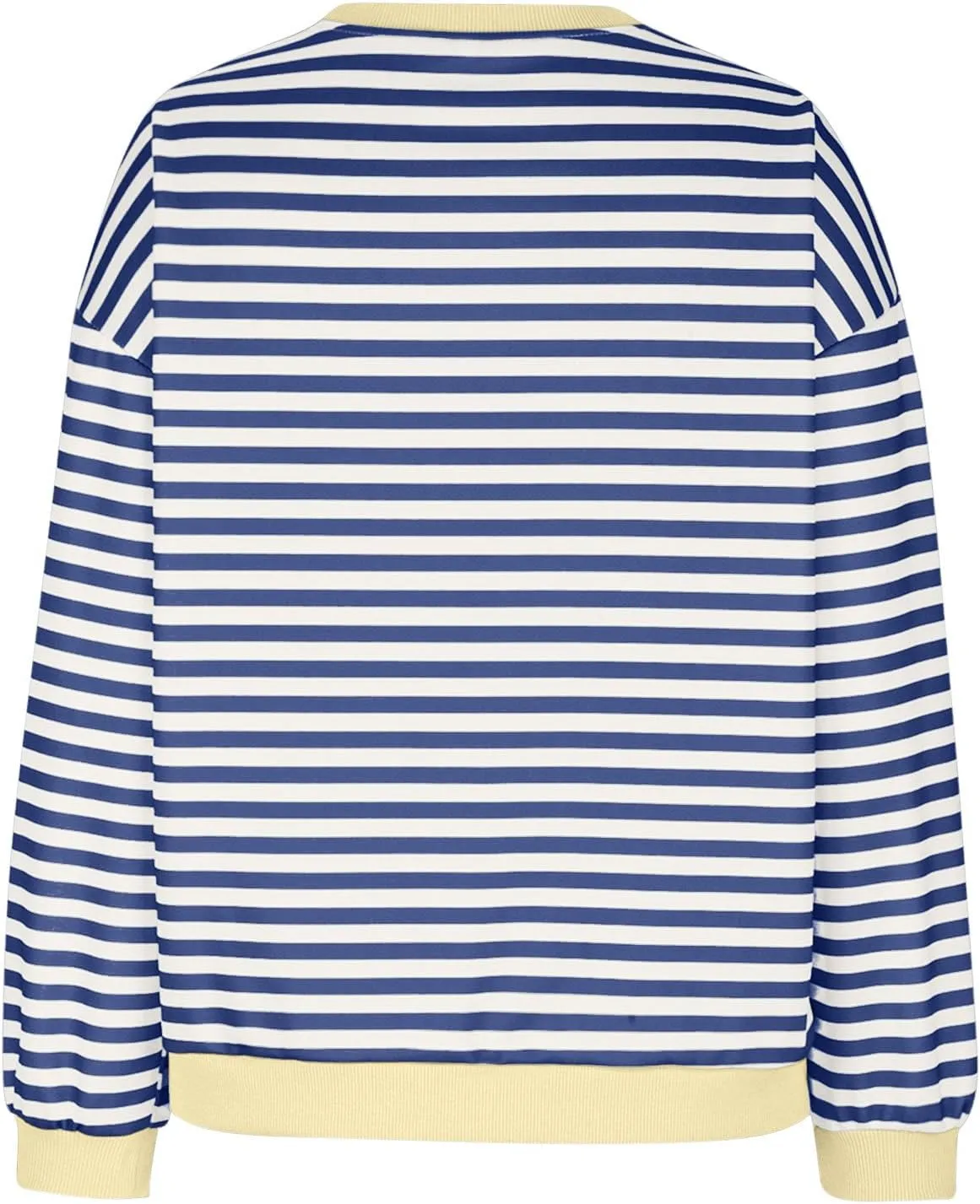 Women Striped Oversized Sweatshirt Long Sleeve Crewneck Hoodies Shirts 2024 Fall Pullover Top Trendy Preppy Clothes