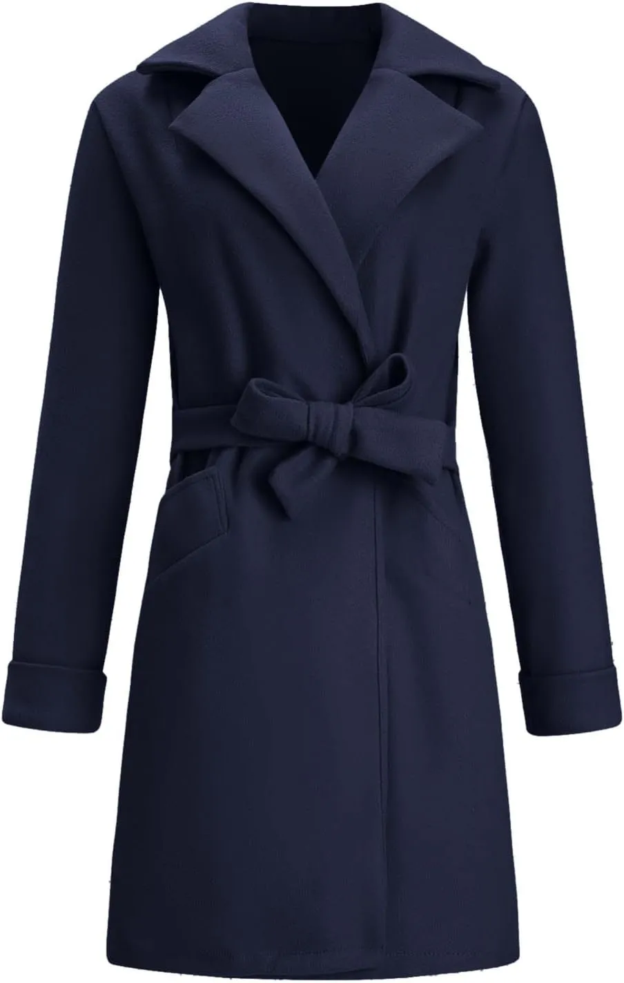 Women Trendy Trench Coat Classic Business Blazers Coat Lapel Peacoat Solid Overcoat Fall Winter Temperament Outwear