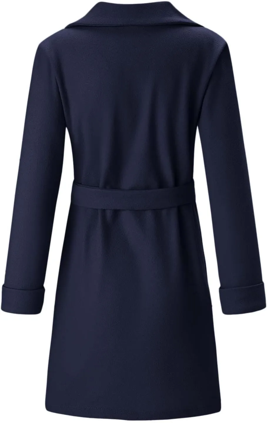 Women Trendy Trench Coat Classic Business Blazers Coat Lapel Peacoat Solid Overcoat Fall Winter Temperament Outwear