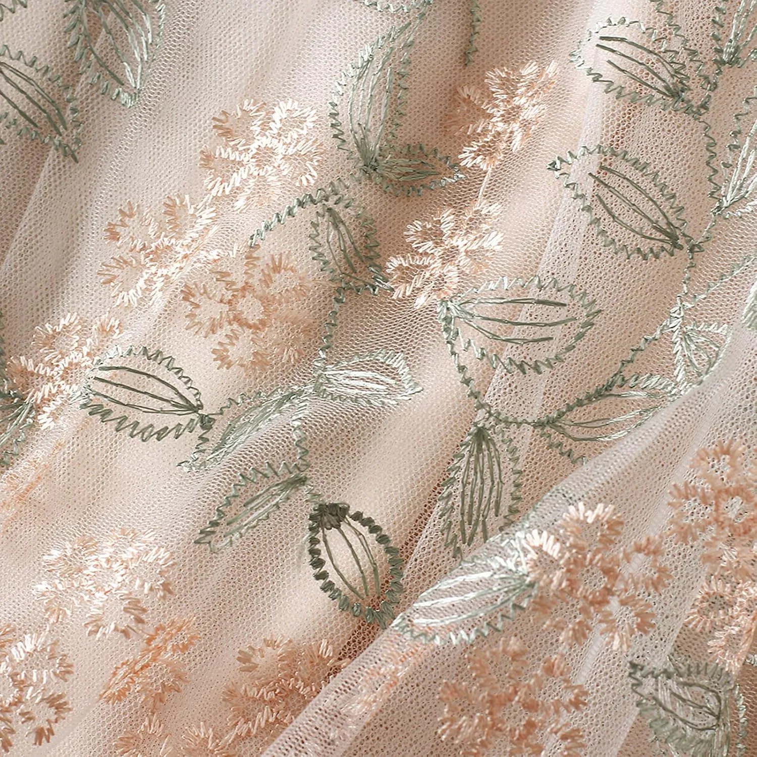 Women's 50s Vintage Floral Embroidery Midi Skirt High Waist Mesh Summer Cocktail Tea Party A-Line Layered Skirt