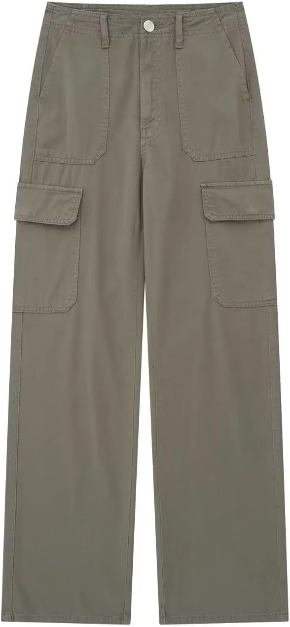 Women's Cargo Pants High Waisted Baggy Cargo Jeans Casual Pockets Straight Wide Leg Y2k Streetwear Trendy Trousers