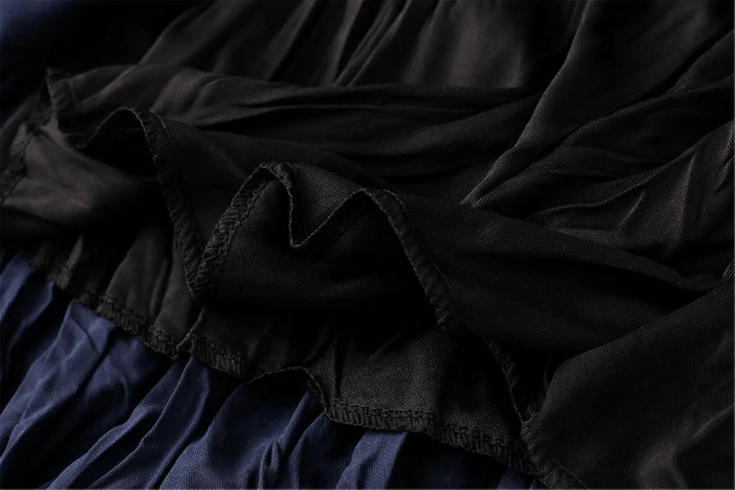 Women's Elastic Waist Midi Skirt Ruffles Pleated Fairy Grunge Skirt Y2k Skirts