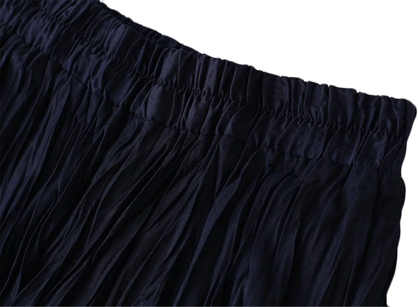 Women's Elastic Waist Midi Skirt Ruffles Pleated Fairy Grunge Skirt Y2k Skirts