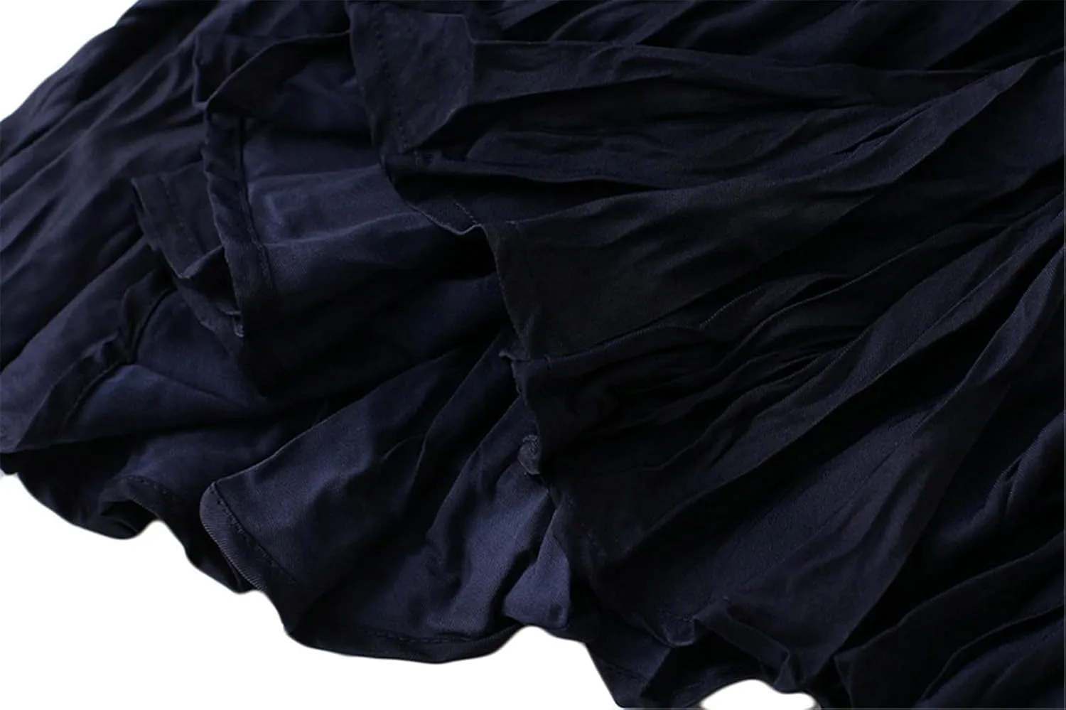 Women's Elastic Waist Midi Skirt Ruffles Pleated Fairy Grunge Skirt Y2k Skirts