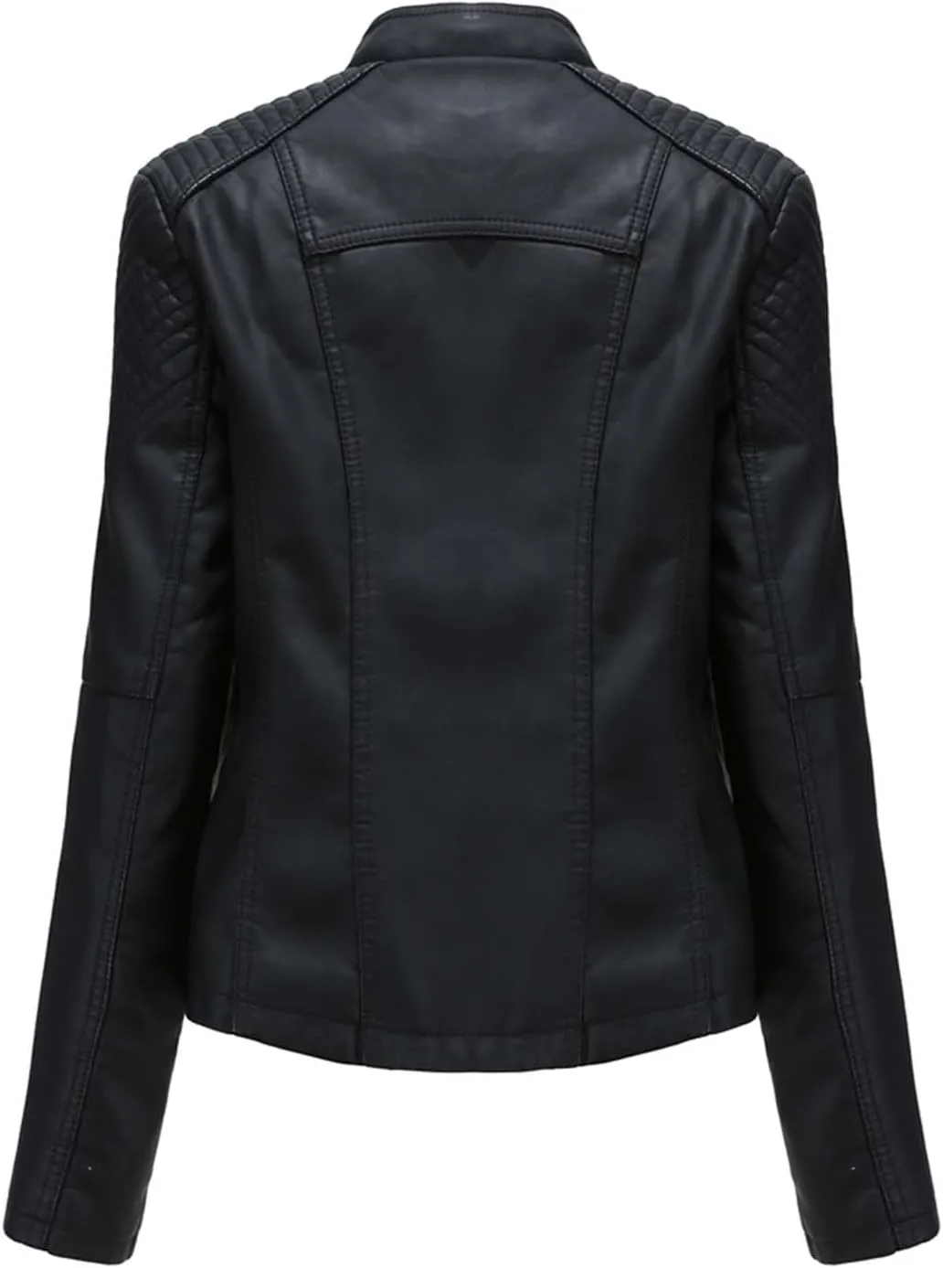 Women's Faux Leather Jacket Varsity Moto Biker Bomber Jackets Casual Lightweight Outerwear Short Coats