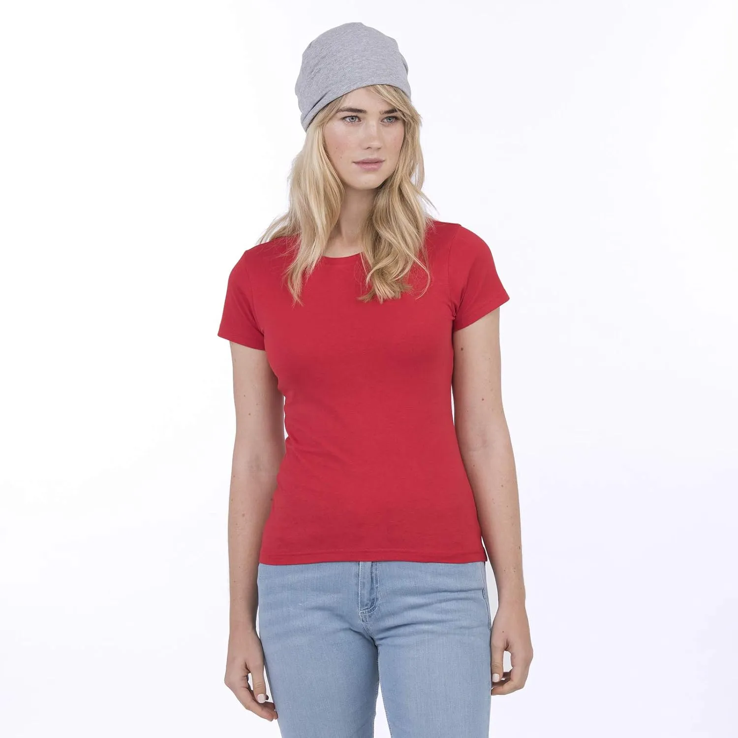 Women's Organic Cotton Cascade Tee - Plain Stylish Lady T-Shirt