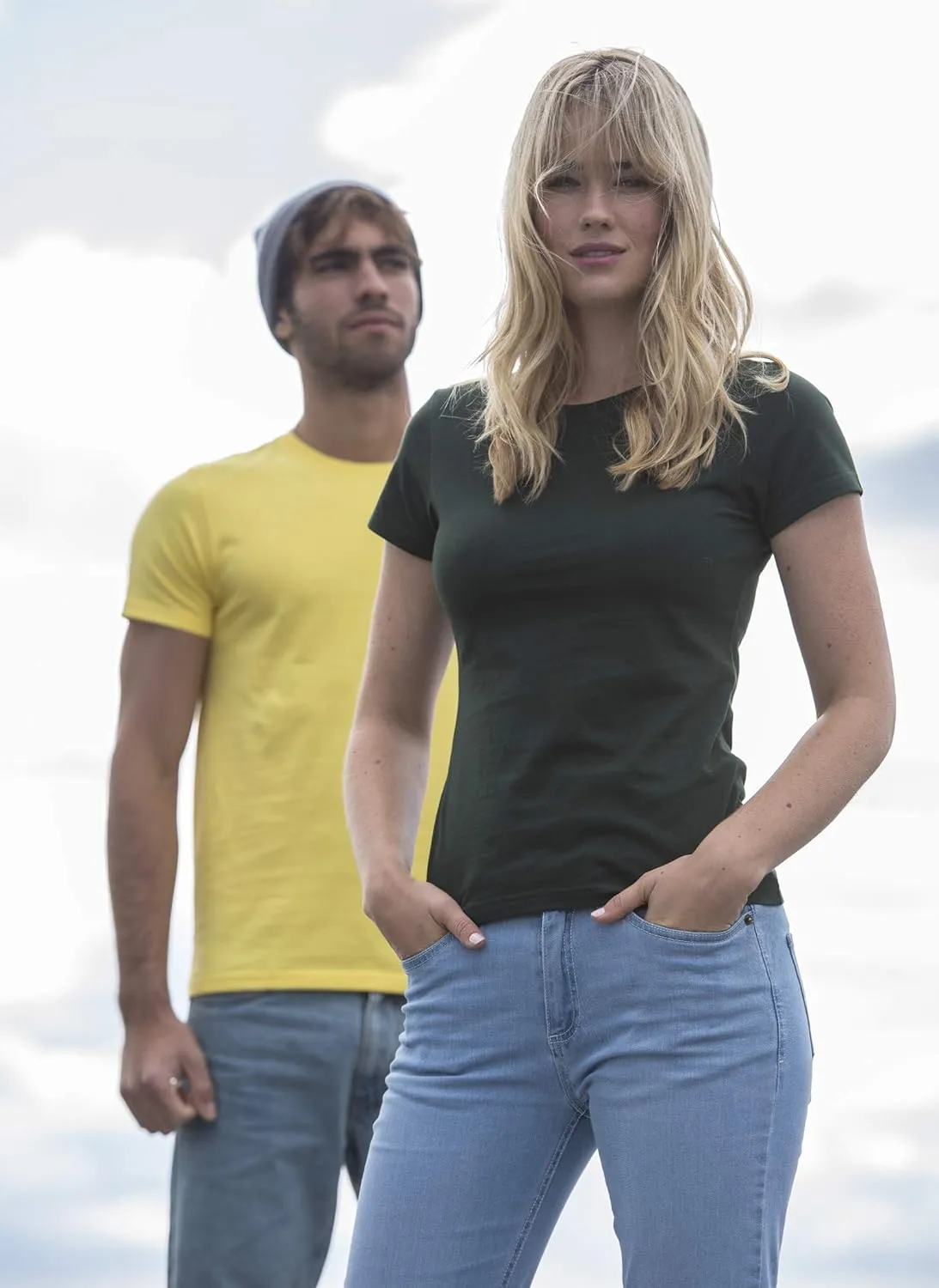Women's Organic Cotton Cascade Tee - Plain Stylish Lady T-Shirt