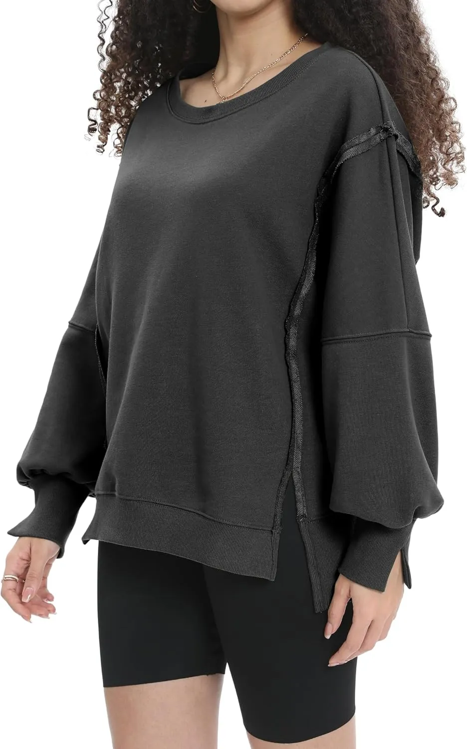 Womens Oversized Sweatshirt Crewneck Pullover Cute Long Sleeve Tops Fall Outfits