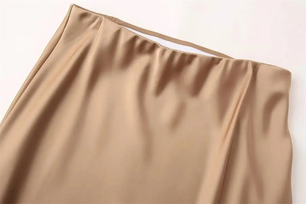 Womens Pleated Skirts Vintage High Waist Slim Fit Straight Party Women Long Skirt