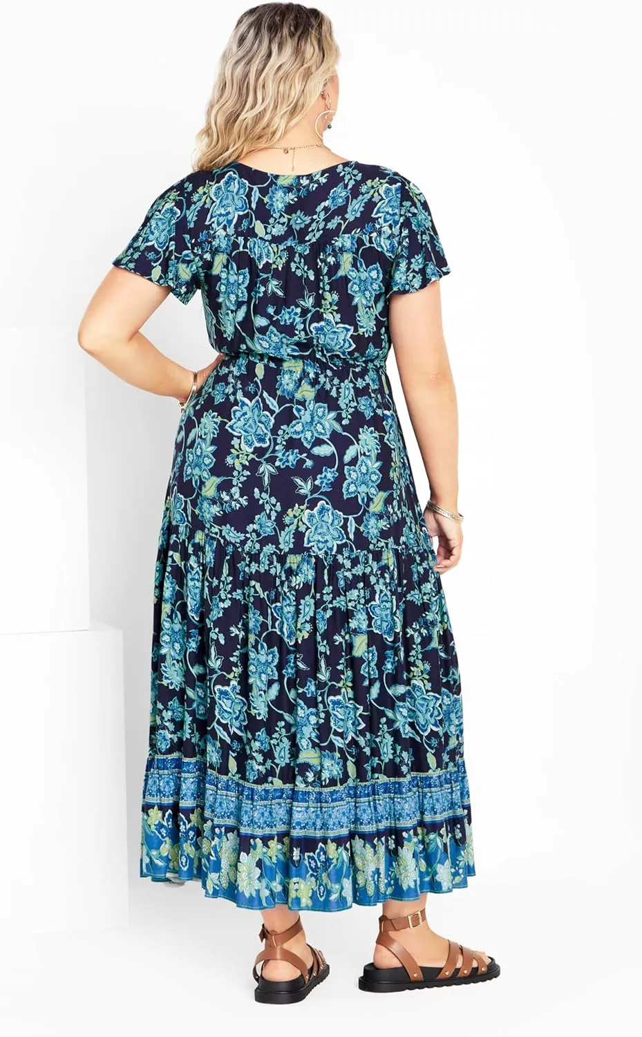 Women's Plus Size Dress-Sandy Midi