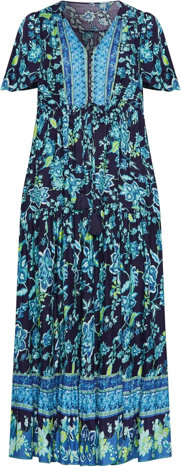 Women's Plus Size Dress-Sandy Midi