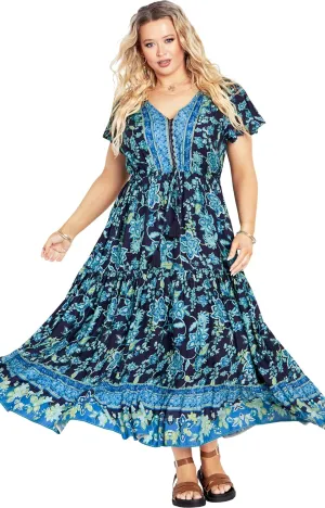 Women's Plus Size Dress-Sandy Midi