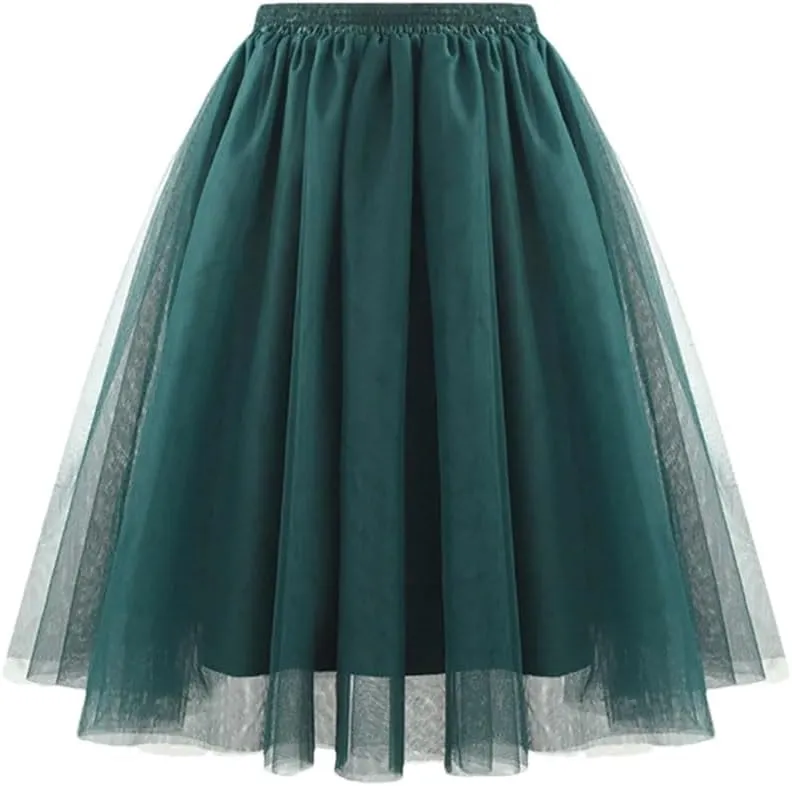Women's Skirts Elastic High Waist A-Line Solid Color Midi Pleated Skirt Women
