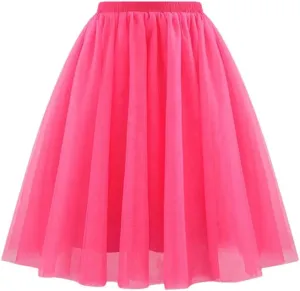 Women's Skirts Elastic High Waist A-Line Solid Color Midi Pleated Skirt Women