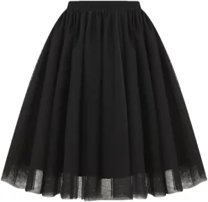 Women's Skirts Elastic High Waist A-Line Solid Color Midi Pleated Skirt Women
