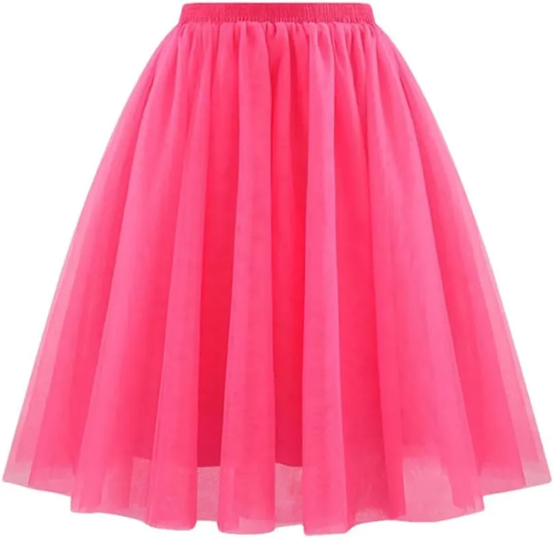 Women's Skirts Elastic High Waist A-Line Solid Color Midi Pleated Skirt Women