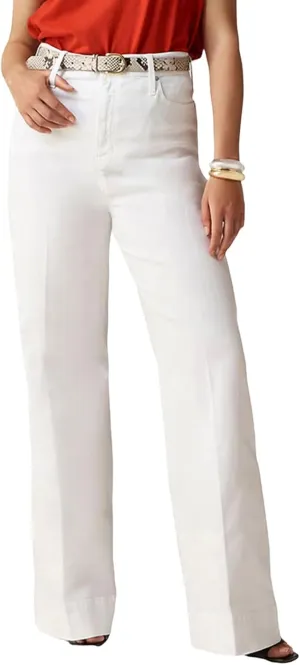 Women's Straight Leg Jeans Tummy Control Trendy High Waisted Stretchy Casual Denim Pants Baggy Trousers