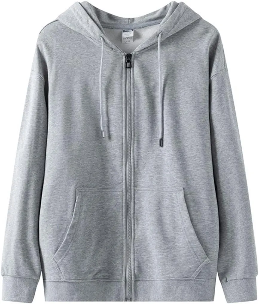 Womens' Zip Up Hoodie Casual Basic Fleeced Light Hoodie Sweatshirt Jersey Outwear Jacket
