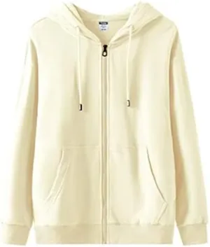 Womens' Zip Up Hoodie Casual Basic Fleeced Light Hoodie Sweatshirt Jersey Outwear Jacket