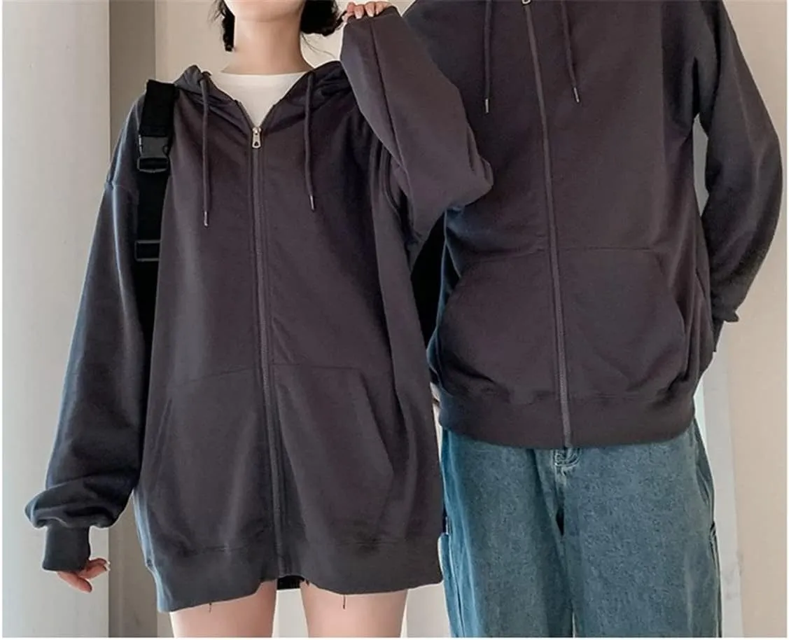 Womens' Zip Up Hoodie Casual Basic Fleeced Light Hoodie Sweatshirt Jersey Outwear Jacket