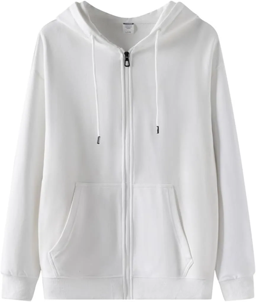 Womens' Zip Up Hoodie Casual Basic Fleeced Light Hoodie Sweatshirt Jersey Outwear Jacket