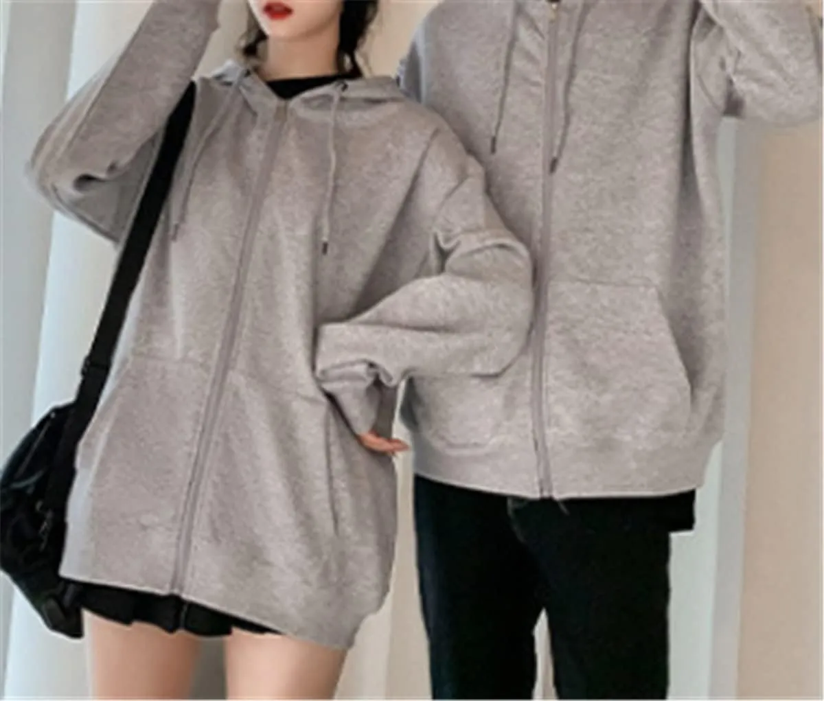 Womens' Zip Up Hoodie Casual Basic Fleeced Light Hoodie Sweatshirt Jersey Outwear Jacket