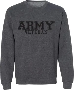 zerogravitee Army Veteran Black logo Military Style PT Crewneck Sweatshirt