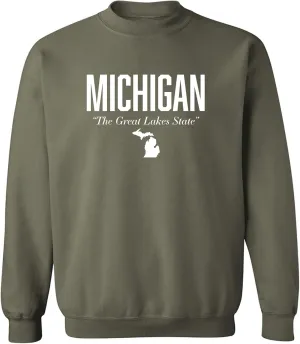 zerogravitee Michigan The Great Lakes State Crewneck Sweatshirt