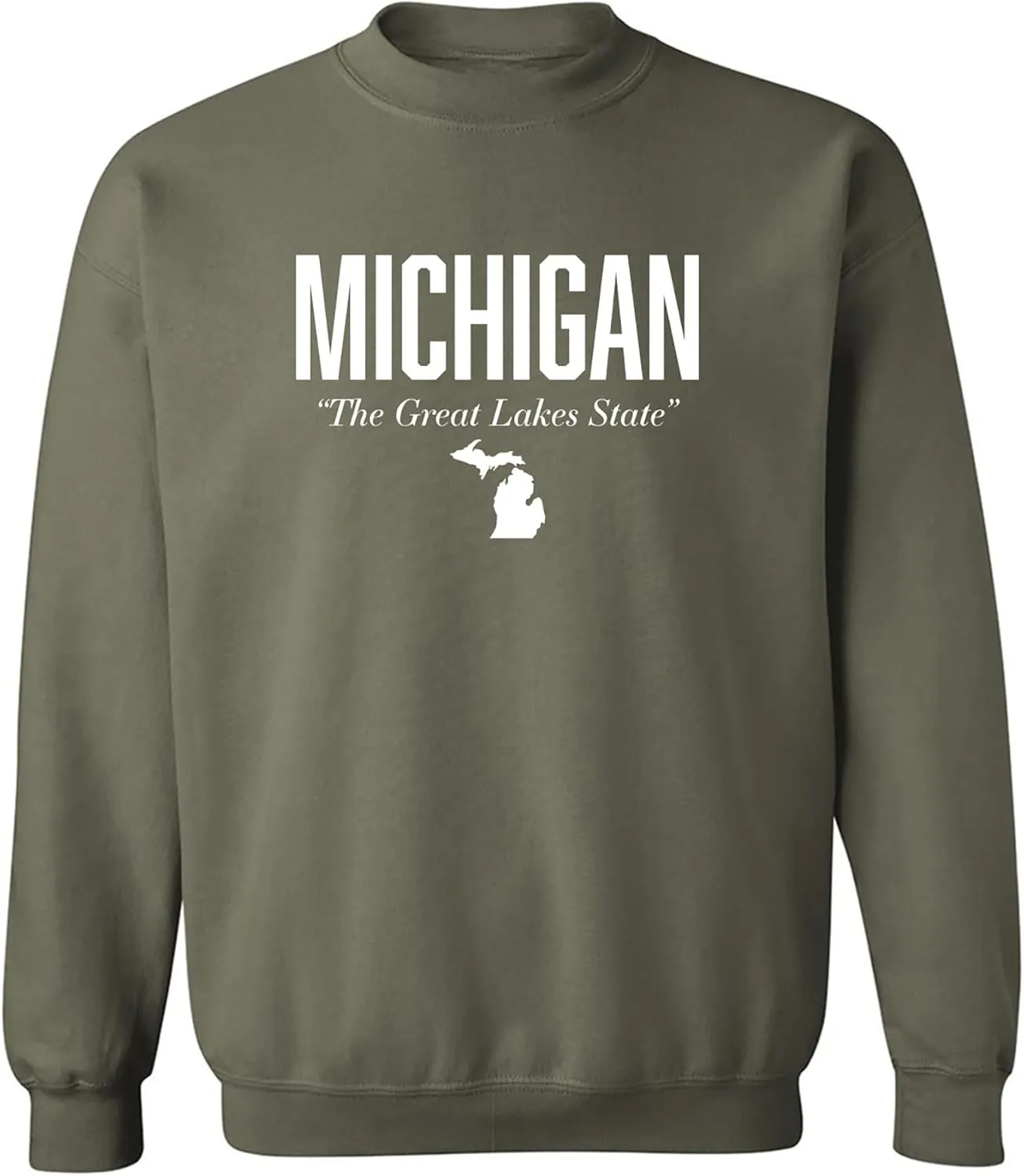 zerogravitee Michigan The Great Lakes State Crewneck Sweatshirt