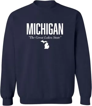 zerogravitee Michigan The Great Lakes State Crewneck Sweatshirt
