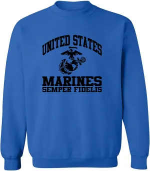 zerogravitee US Marines Semper Fidelis Crewneck Sweatshirt